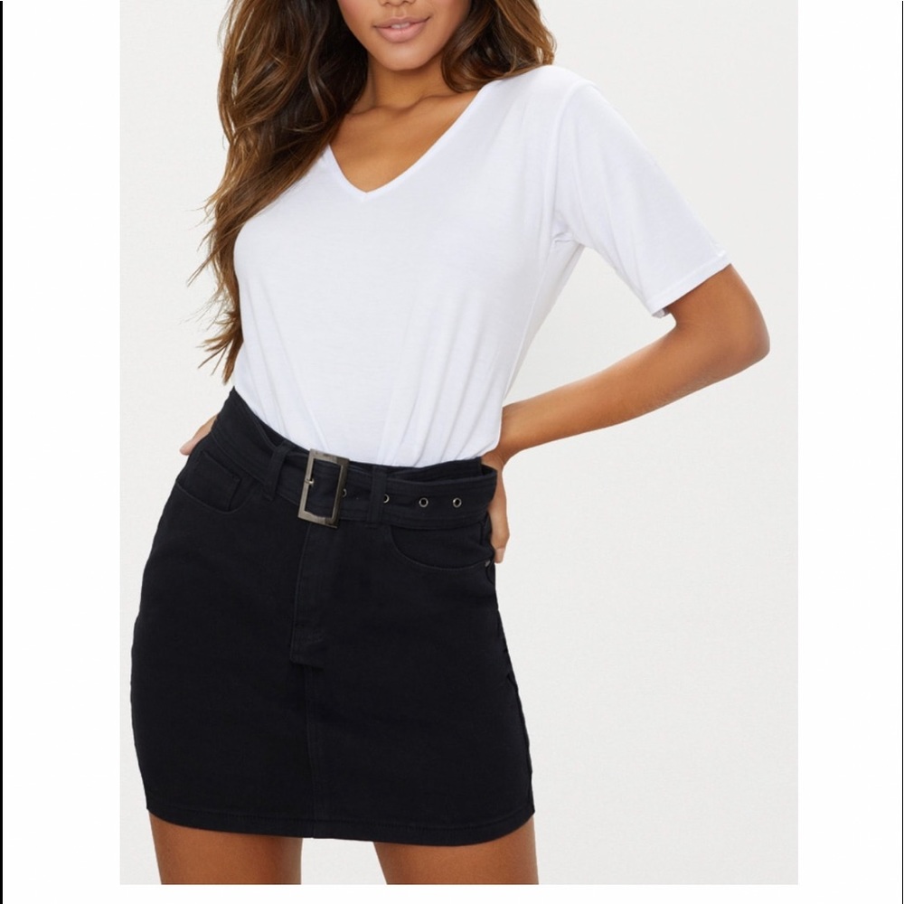 Black Denim Mini Skirt!